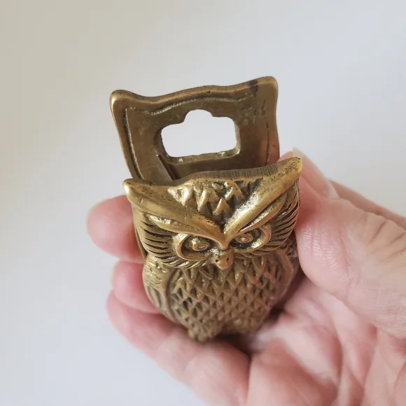 Vintage Brass Owl Memo Holder Paper Clip Office Helper 🦉 - Picture 6 of 8